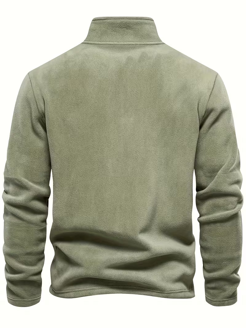 Pull à col montant avec demi-fermeture éclair
