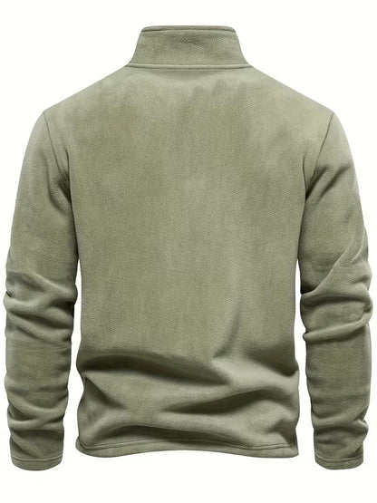 Pull à col montant avec demi-fermeture éclair