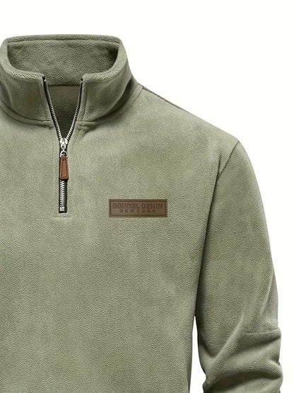 Pull à col montant avec demi-fermeture éclair