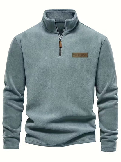 Pull à col montant avec demi-fermeture éclair