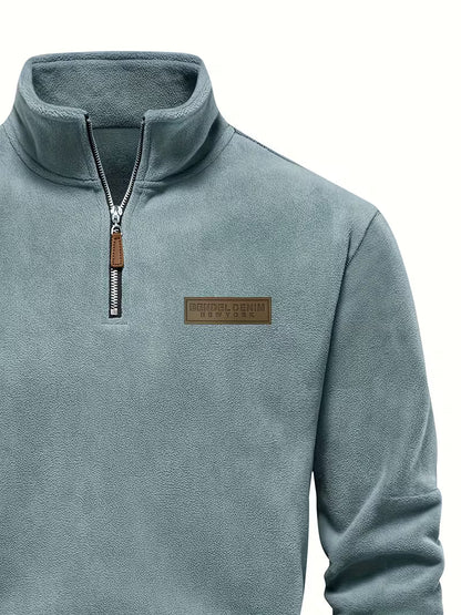 Pull à col montant avec demi-fermeture éclair