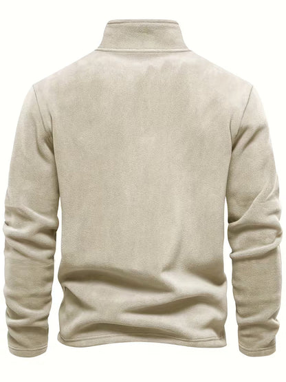 Pull à col montant avec demi-fermeture éclair