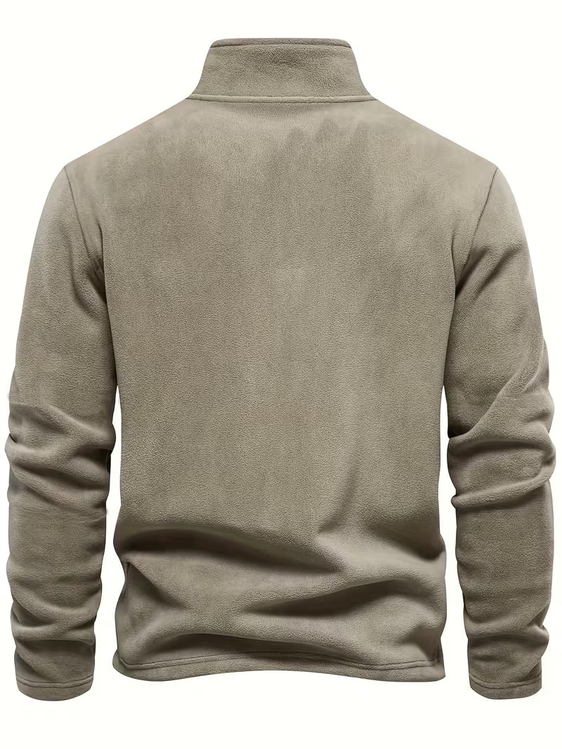 Pull à col montant avec demi-fermeture éclair