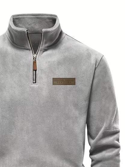 Pull à col montant avec demi-fermeture éclair