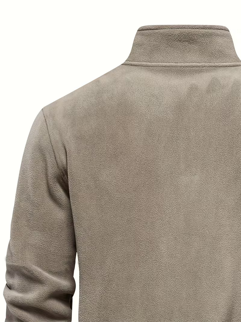 Pull à col montant avec demi-fermeture éclair