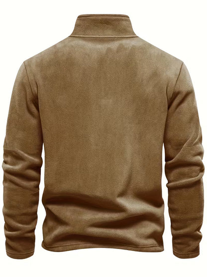 Pull à col montant avec demi-fermeture éclair
