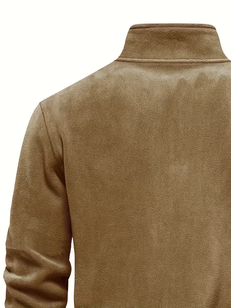 Pull à col montant avec demi-fermeture éclair