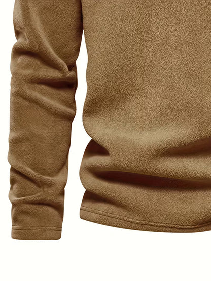 Pull à col montant avec demi-fermeture éclair