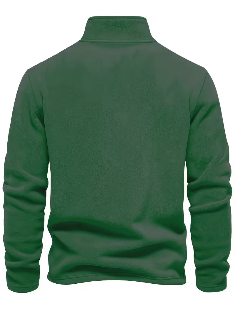 Pull à col montant avec demi-fermeture éclair