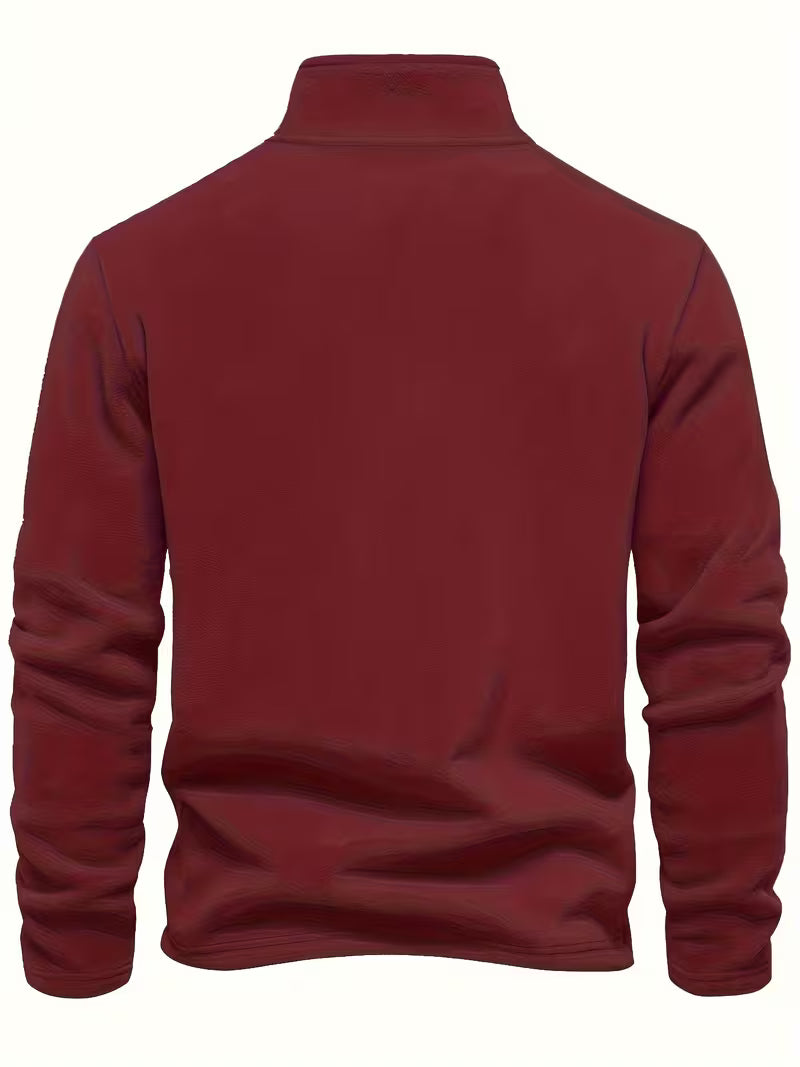 Pull à col montant avec demi-fermeture éclair