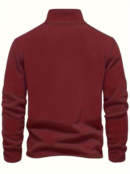 Pull à col montant avec demi-fermeture éclair