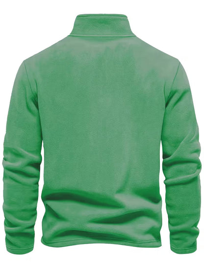 Pull à col montant avec demi-fermeture éclair