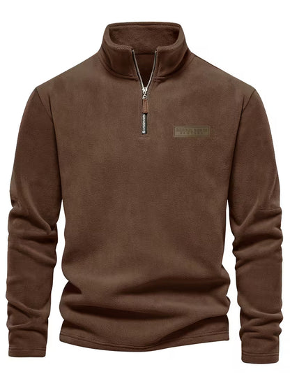 Pull à col montant avec demi-fermeture éclair