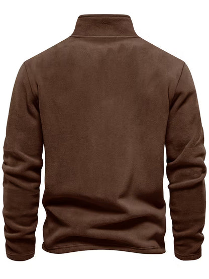 Pull à col montant avec demi-fermeture éclair