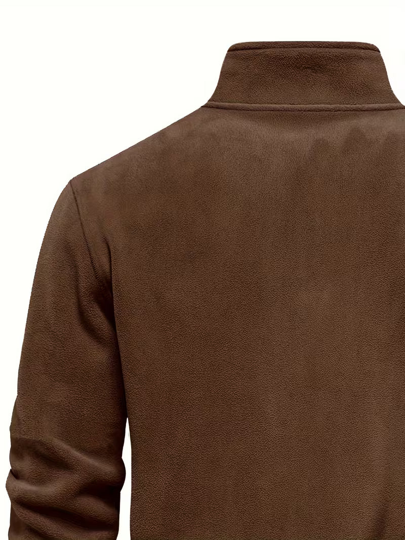 Pull à col montant avec demi-fermeture éclair