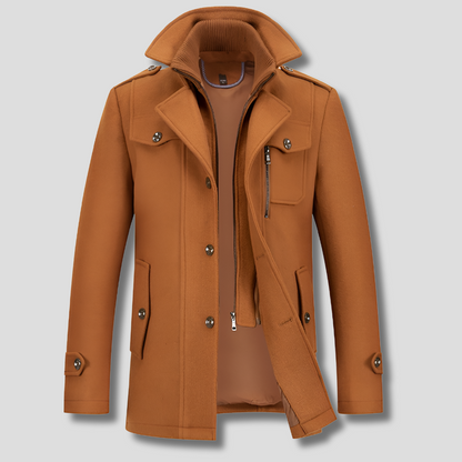 Cappotto invernale da uomo a due pezzi con fodera interna rimovibile