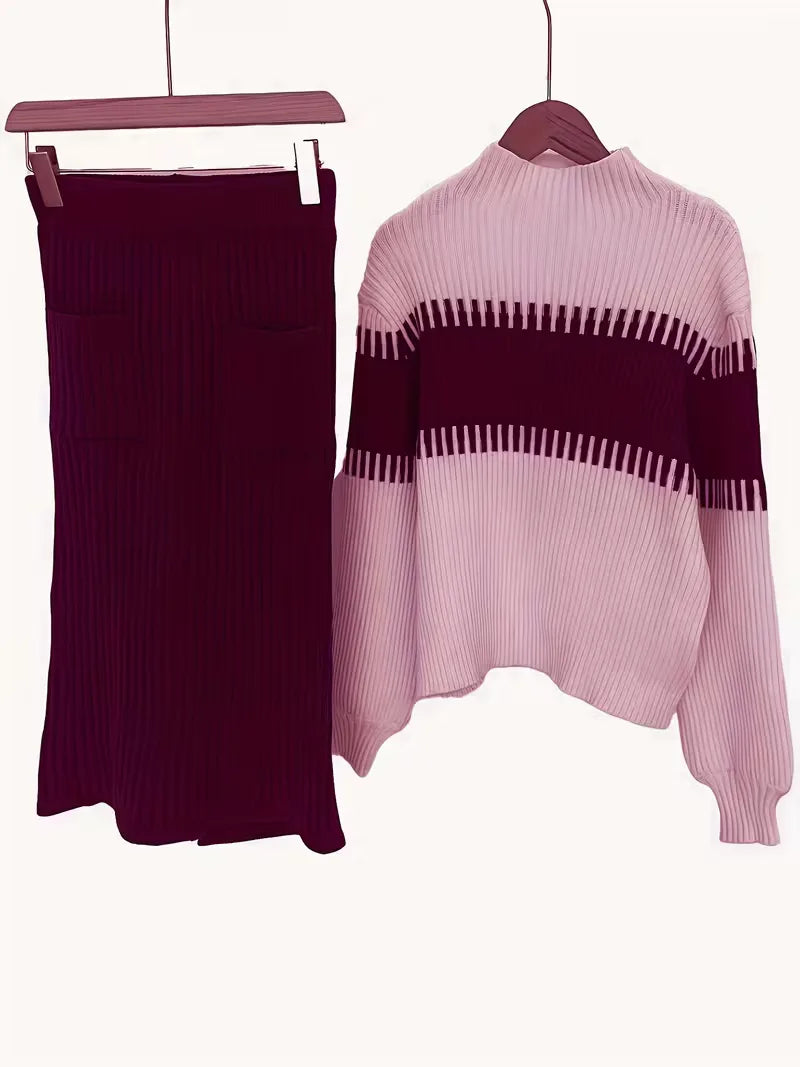 Two-Piece Set with Ribbed Texture