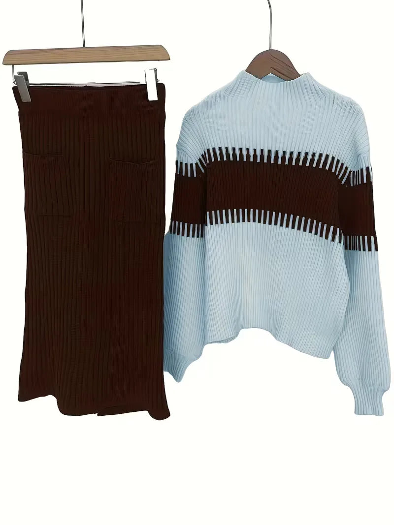 Two-Piece Set with Ribbed Texture