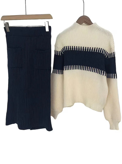 Two-Piece Set with Ribbed Texture