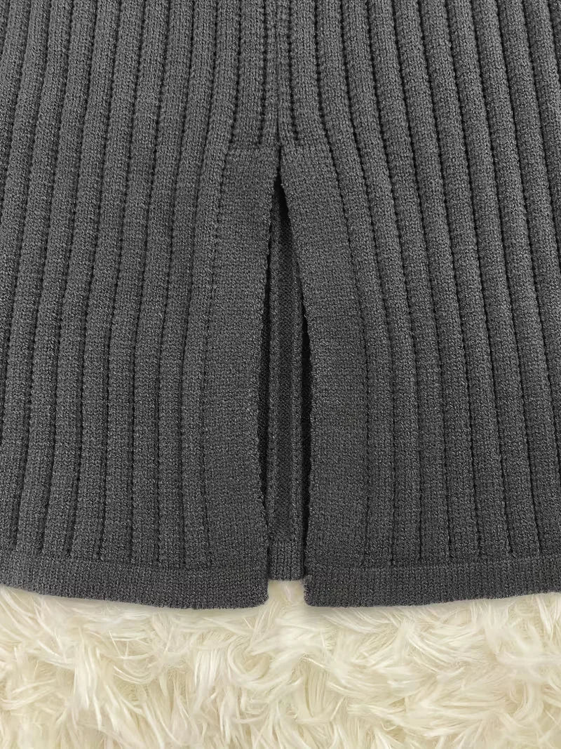 Two-Piece Set with Ribbed Texture