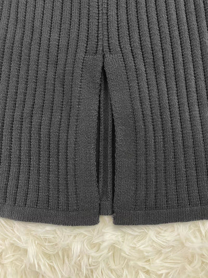 Two-Piece Set with Ribbed Texture