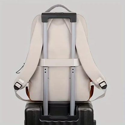 Two-tone backpack with adjustable straps