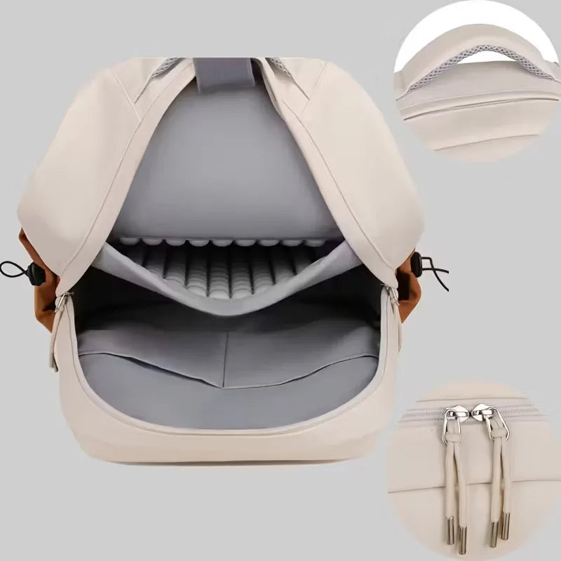 Two-tone backpack with adjustable straps