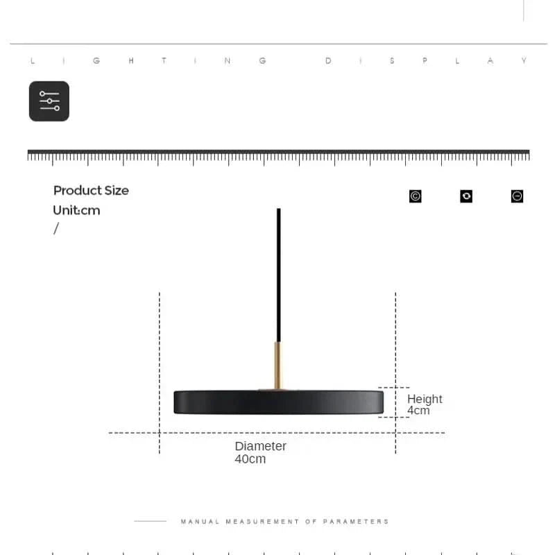 MetalGlow - Lámpara colgante LED de metal con forma de ovni