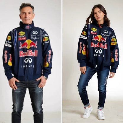 Unisex Racing jacket with high collar and full zip