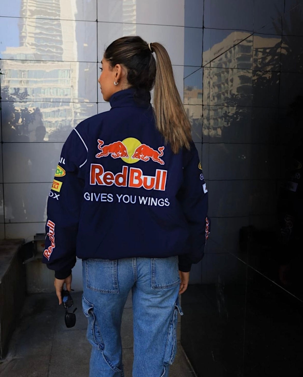 Unisex Racing jacket with high collar and full zip