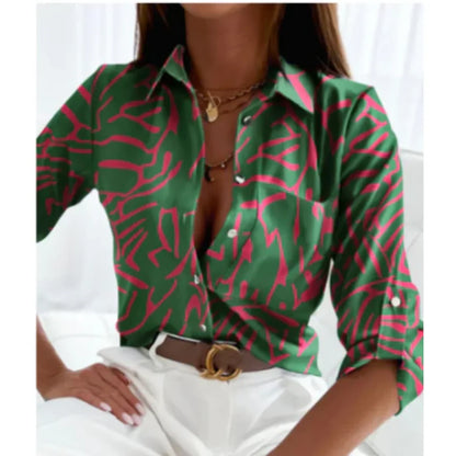 Blouse with Gradient Print for Women