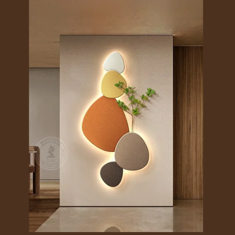 Lampă de perete modernă, cu design organic și iluminare LED, pentru interior