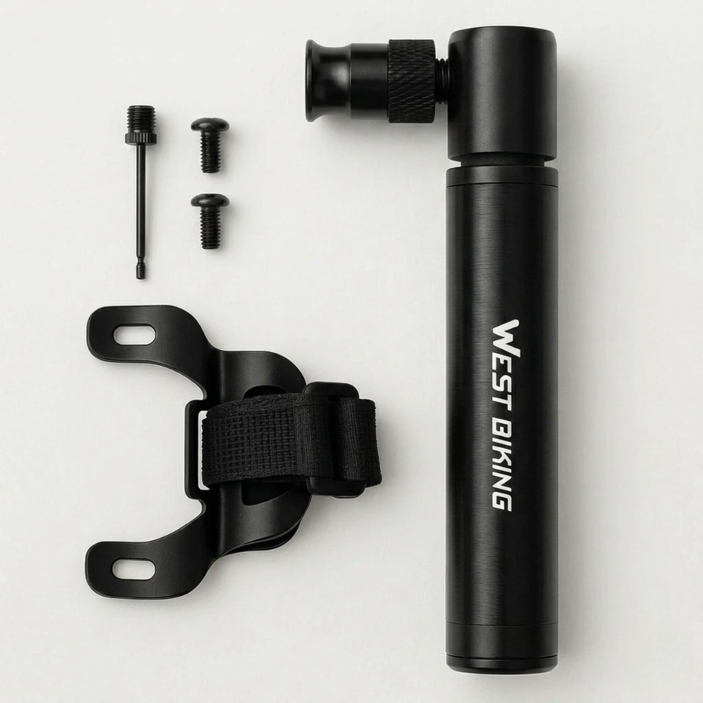 Bike Pump | Mini, Portable | Compact, Lightweight, Quick Inflation