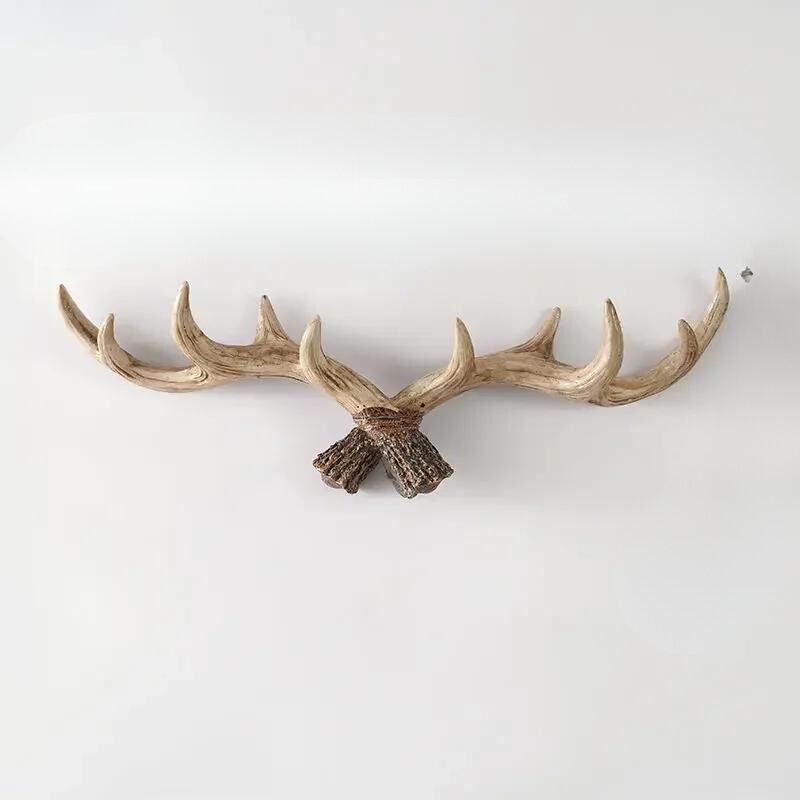 Gancio da parete decorativo a forma di corna, dall'aspetto naturale, per l'ingresso e gli interni