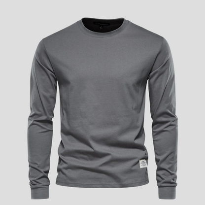 Men's Long Sleeve T-Shirt with Round Neck – Classic Everyday Style