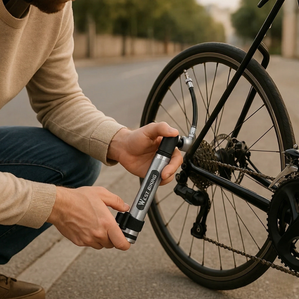 Bike Pump | Mini, Portable | Compact, Lightweight, Quick Inflation