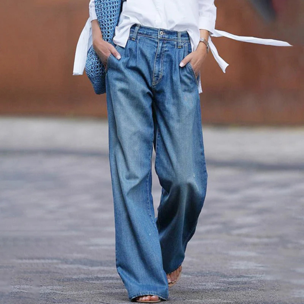 Calças de ganga largas Tommy para senhora