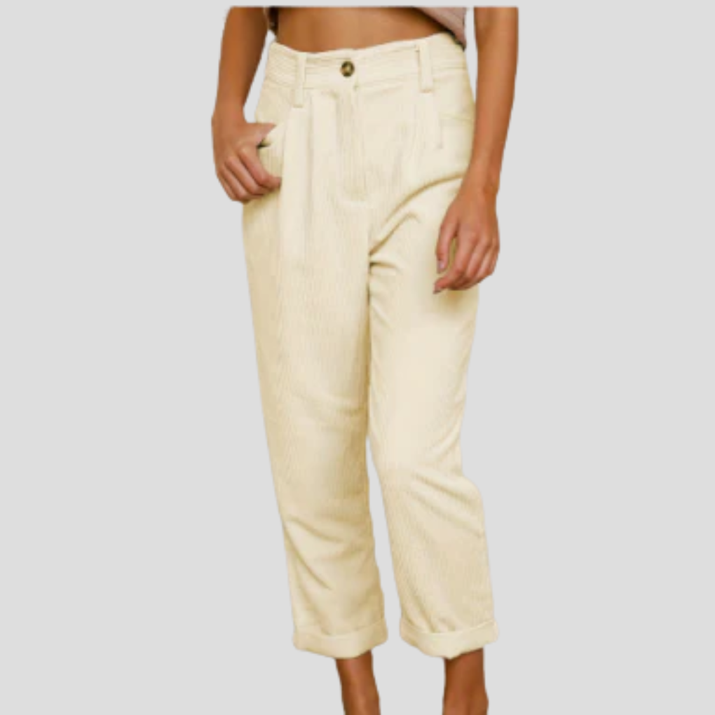 Pantalon en velours côtelé élégant – une touche décontractée et texturée
