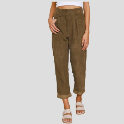Pantalon en velours côtelé élégant – une touche décontractée et texturée