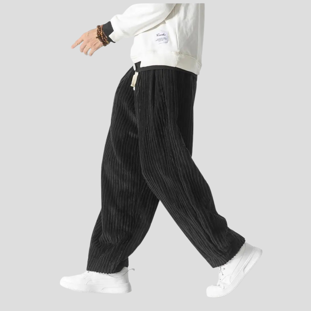 Loose Fit Straight Trousers for Men