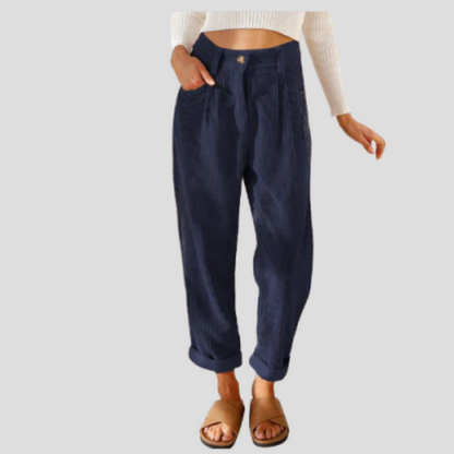 Pantalon en velours côtelé élégant – une touche décontractée et texturée