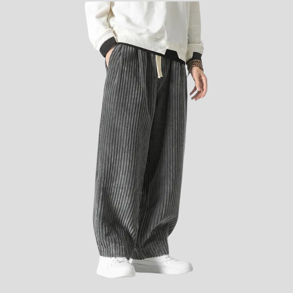 Loose Fit Straight Trousers for Men