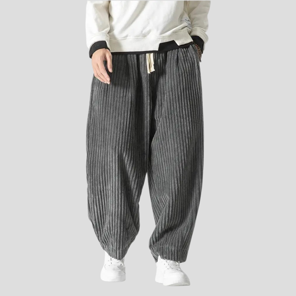 Loose Fit Straight Trousers for Men