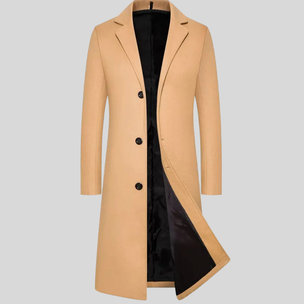 Long Overcoat for Men – Elegant Winter Layer