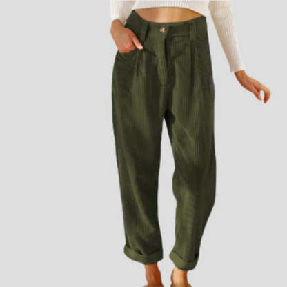 Pantalon en velours côtelé élégant – une touche décontractée et texturée