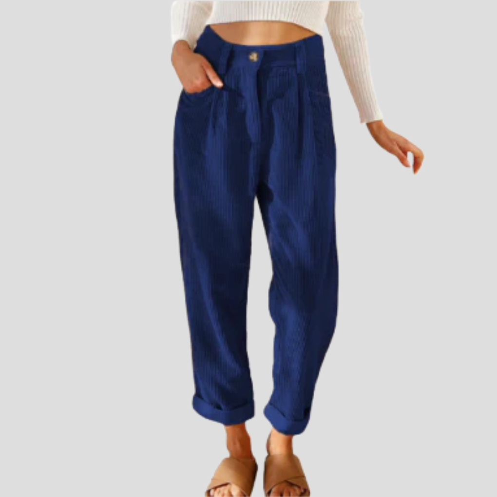 Pantalon en velours côtelé élégant – une touche décontractée et texturée