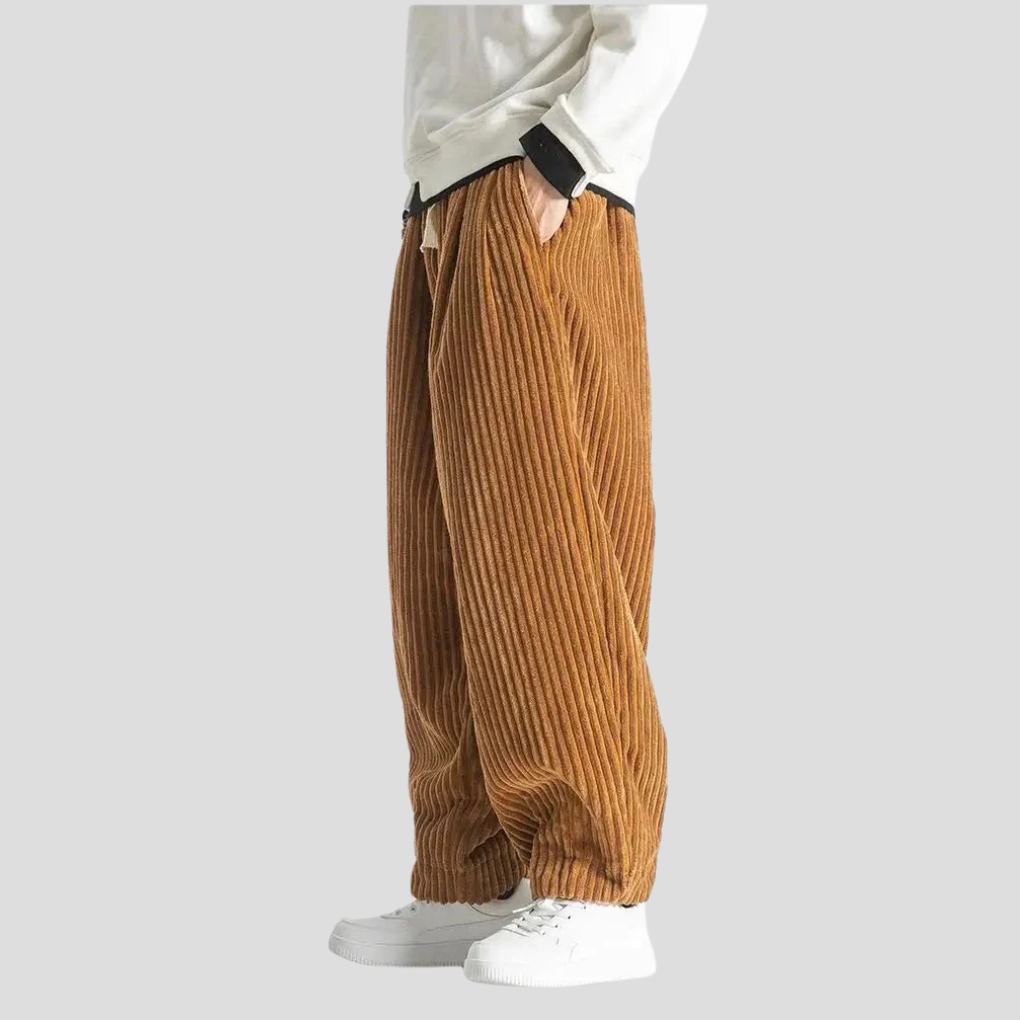 Loose Fit Straight Trousers for Men
