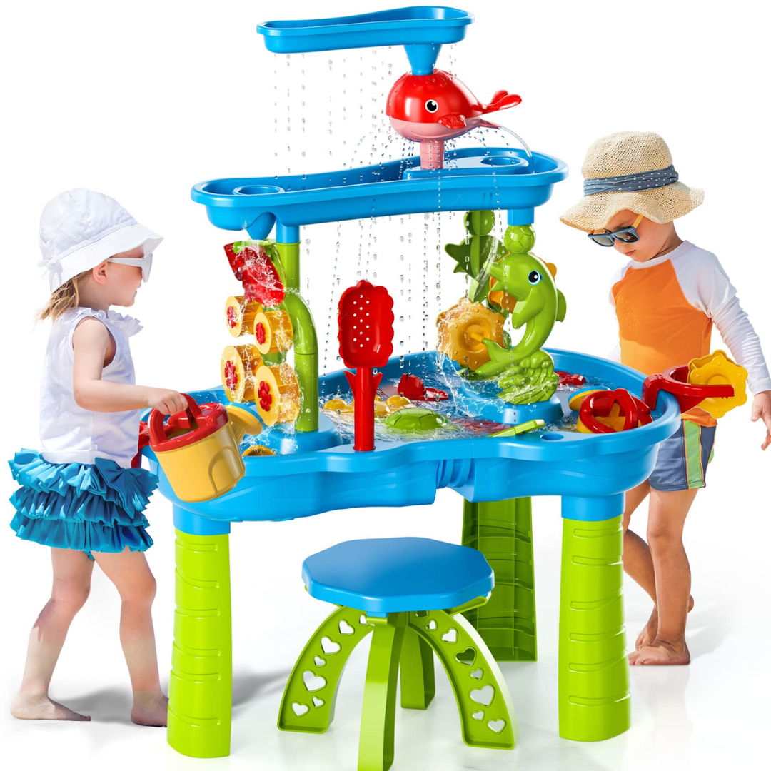 Play & Learn 3-Layer Sand and Water Play Table