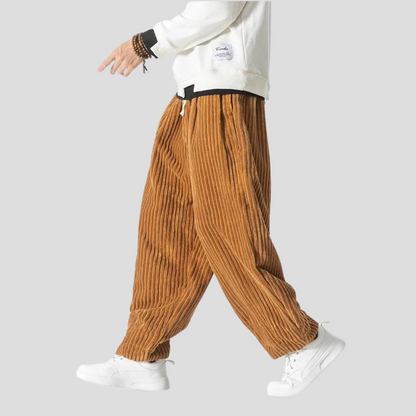Loose Fit Straight Trousers for Men
