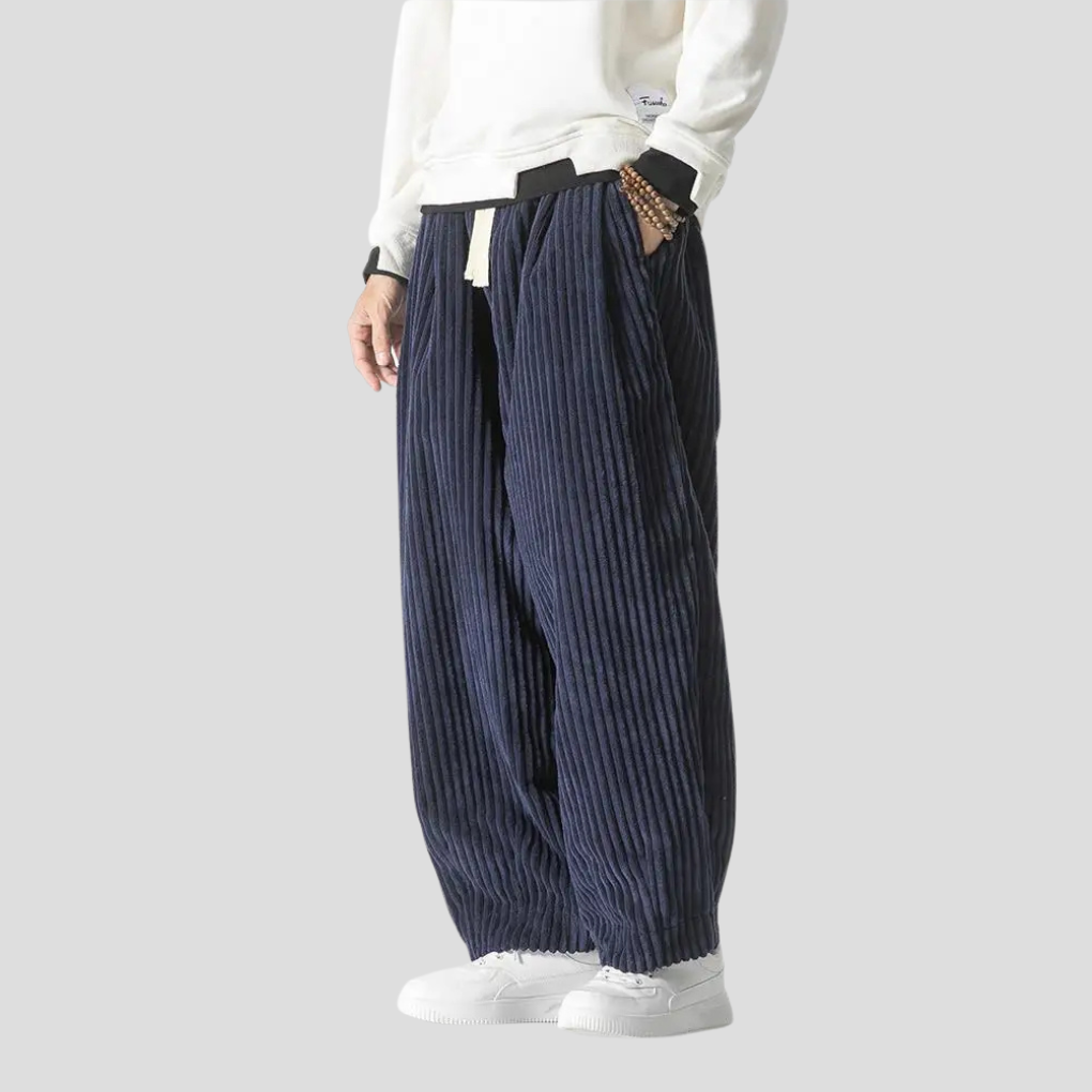 Loose Fit Straight Trousers for Men
